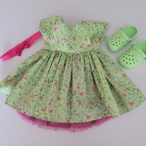 New Handmade Spring Dress Outfit for Your 18 Inch Doll